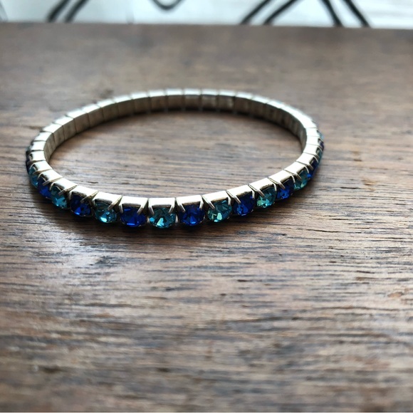 2 pice blue stone necklace & bracelet set. - Picture 4 of 5